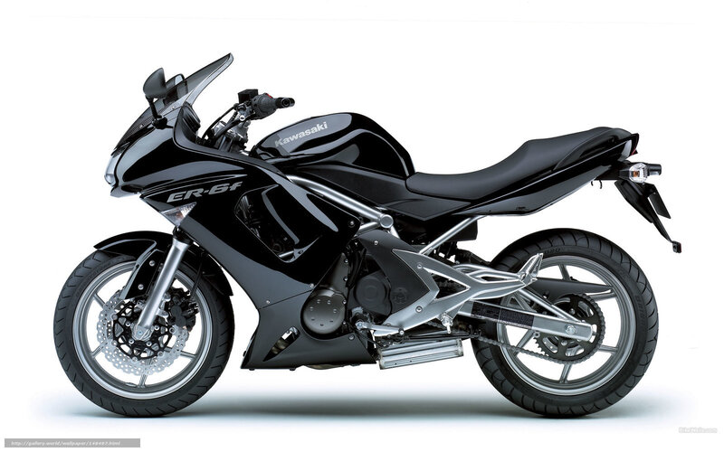 Black Kawasaki ER-6f Motorcycle — Neutral