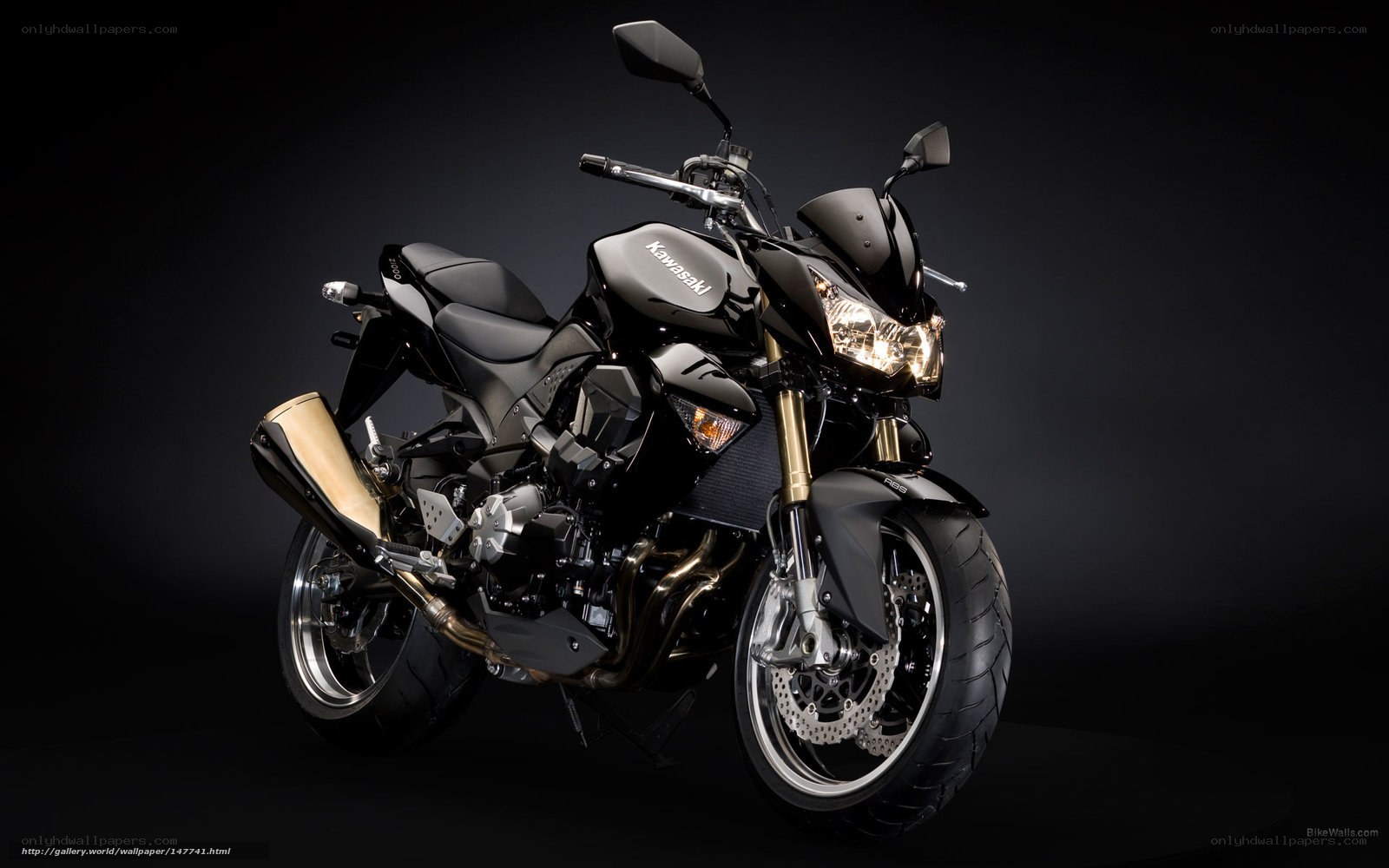 Black Kawasaki motorcycle