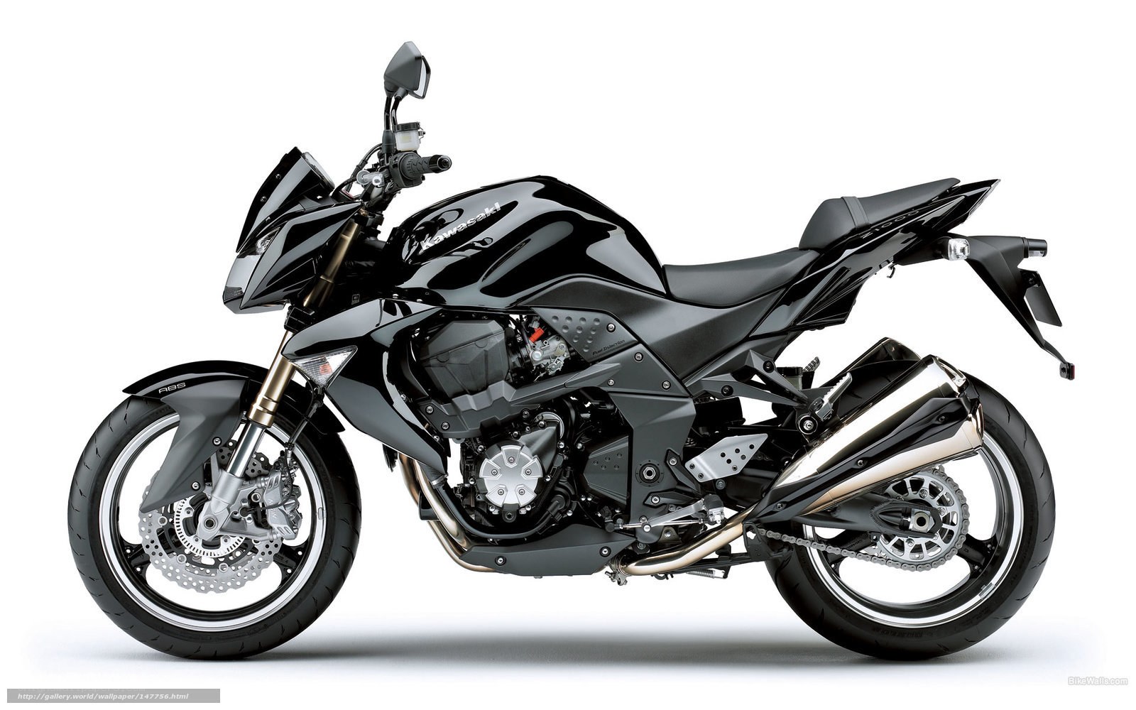 black kawasaki motorcycle