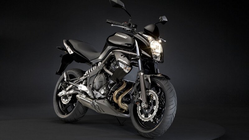 Black Kawasaki motorcycle