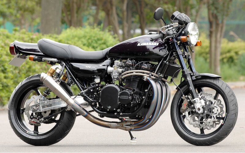 Black Kawasaki motorcycle