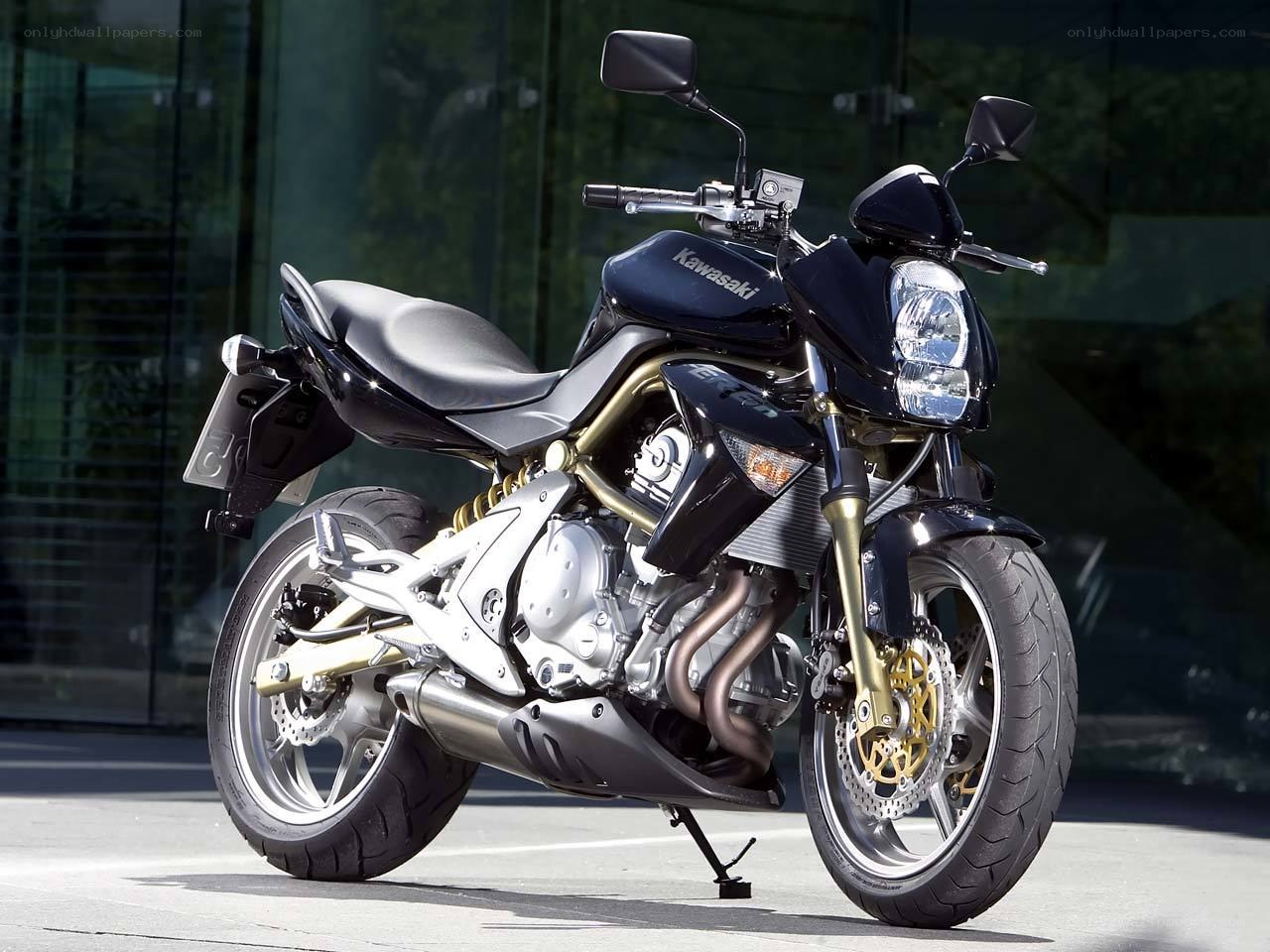Black Kawasaki motorcycle
