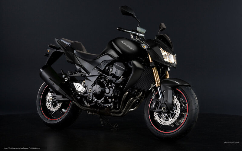 Black Kawasaki Motorcycle — Dramatic, Photograph, Headlight, Exhaust