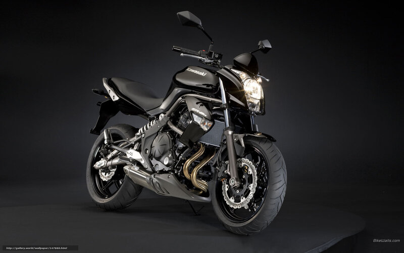 Black Kawasaki Motorcycle — Dramatic, Photograph, Headlight
