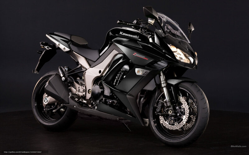 Black Kawasaki Motorcycle — Dramatic, Photograph, Headlight, Windshield