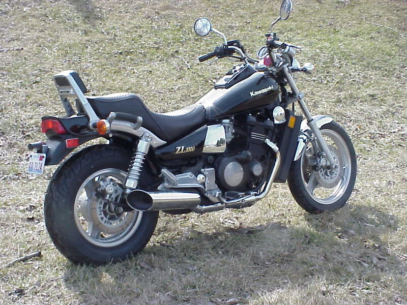 Black Kawasaki Motorcycle — Neutral, Afternoon