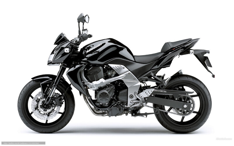 Black Kawasaki Motorcycle — Neutral, Photograph, Engine, Seat