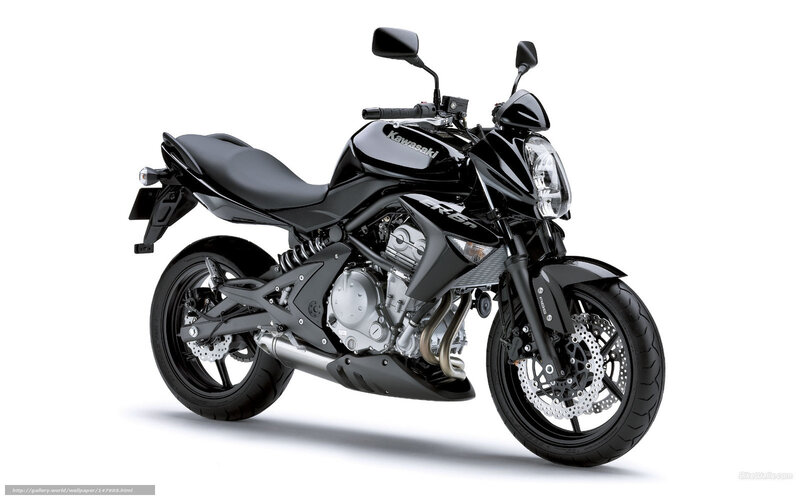 Black Kawasaki Motorcycle — Neutral, Photograph, Engine