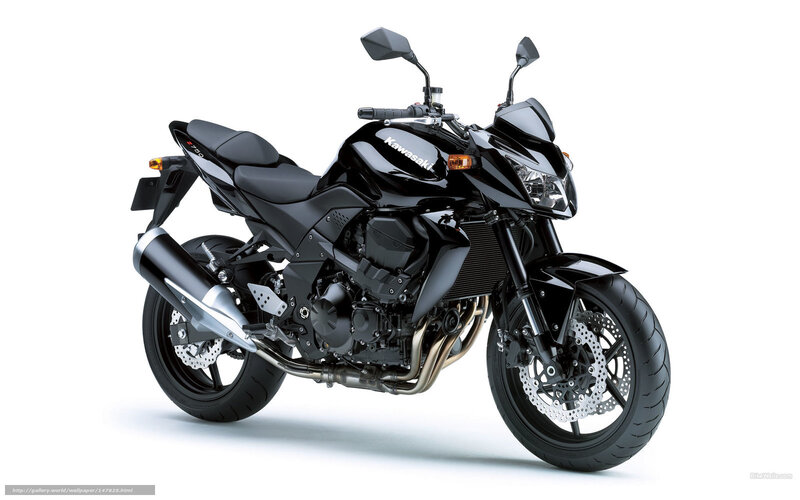 Black Kawasaki Motorcycle — Neutral, Photograph, Exhaust Pipe, Headlight, Seat