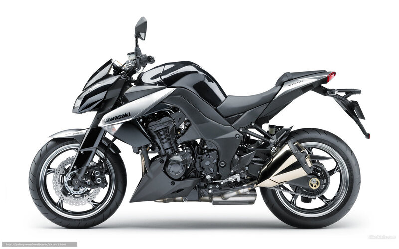 Black Kawasaki Motorcycle — Neutral, Photograph, Exhaust Pipe, Seat