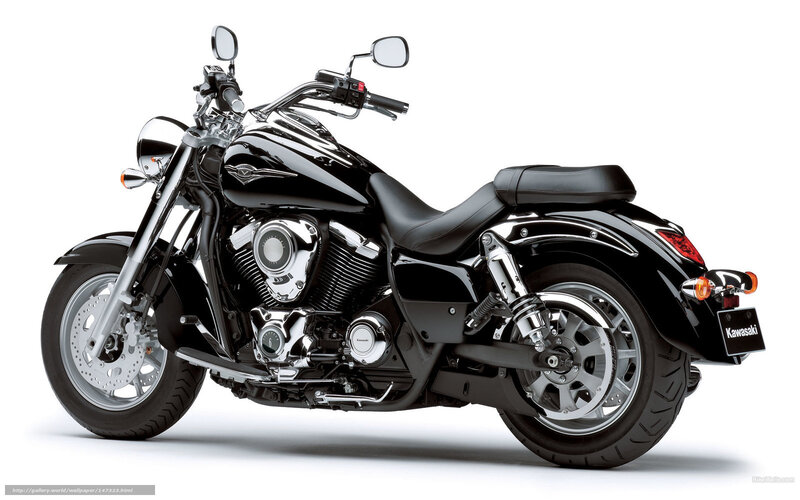 Black Kawasaki Motorcycle — Neutral, Photograph, Seat, Engine