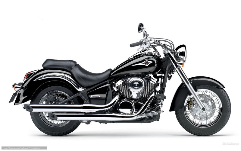 Black Kawasaki Motorcycle — Neutral, Photograph