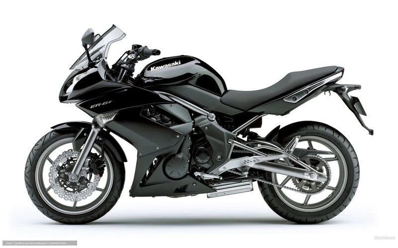 Black Kawasaki Motorcycle — Neutral, Photograph, Windshield, Seat