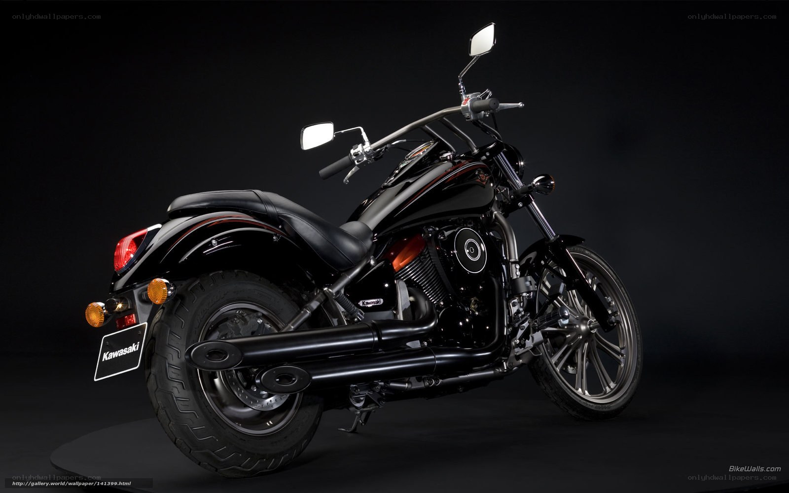Black Kawasaki motorcycle