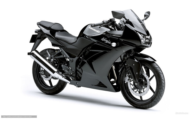 Black Kawasaki Ninja motorcycle