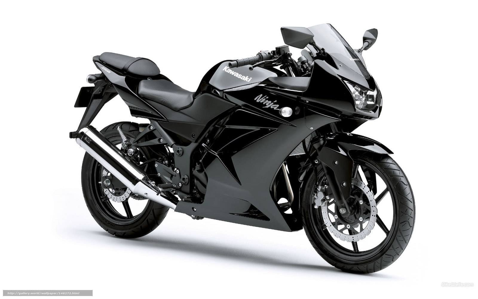 Black Kawasaki Ninja motorcycle