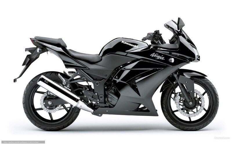 Black Kawasaki Ninja motorcycle