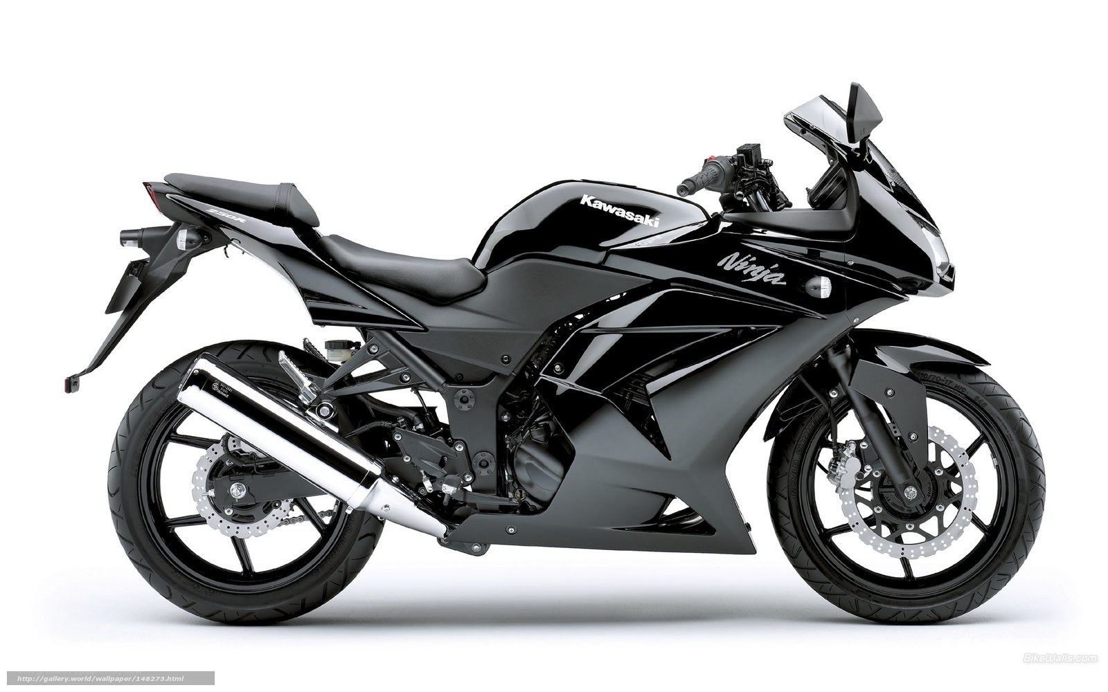 Black Kawasaki Ninja motorcycle