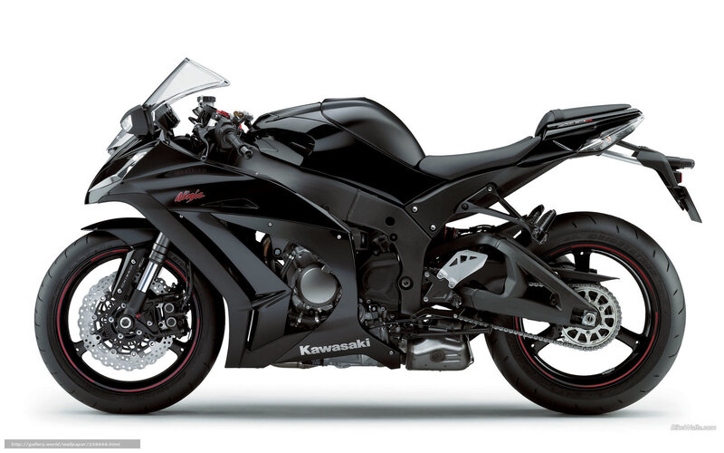 Black Kawasaki Ninja motorcycle