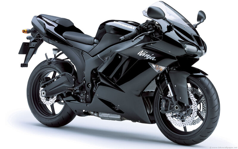 Black Kawasaki Ninja motorcycle
