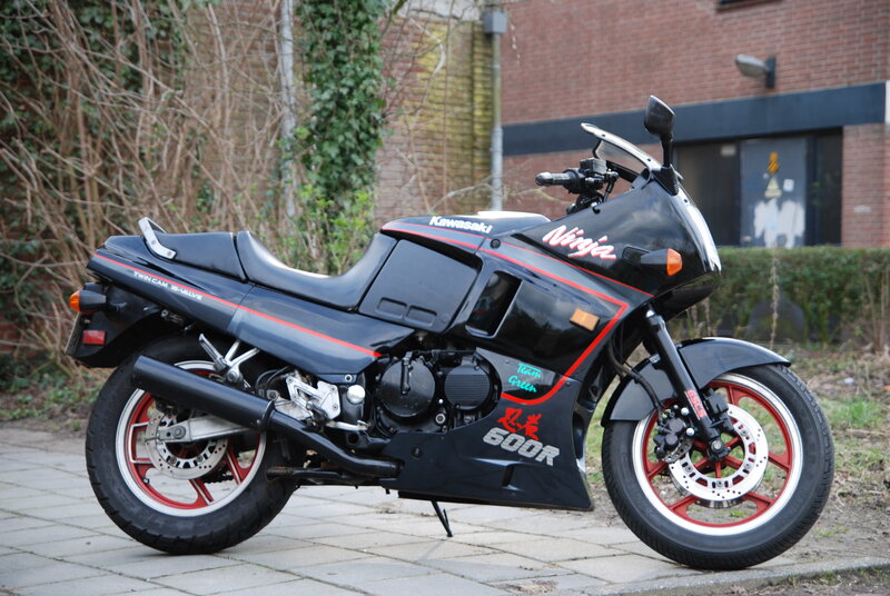 Black Kawasaki Ninja motorcycle