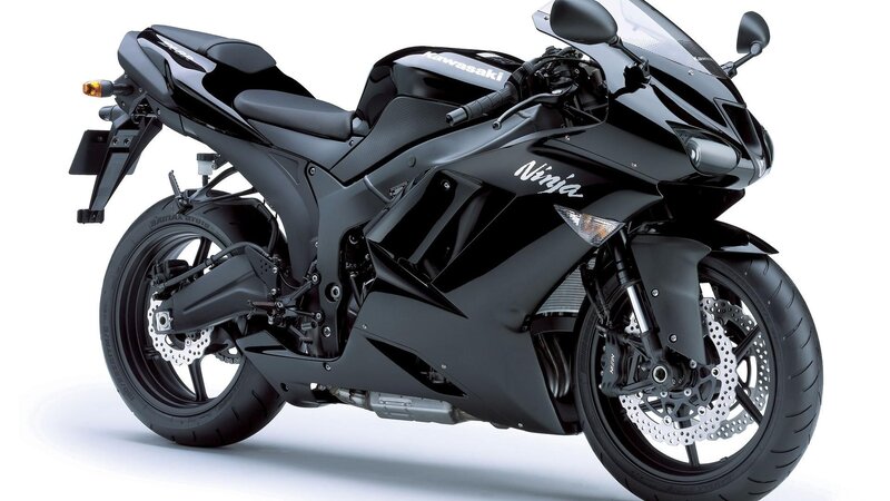 Black Kawasaki Ninja motorcycle