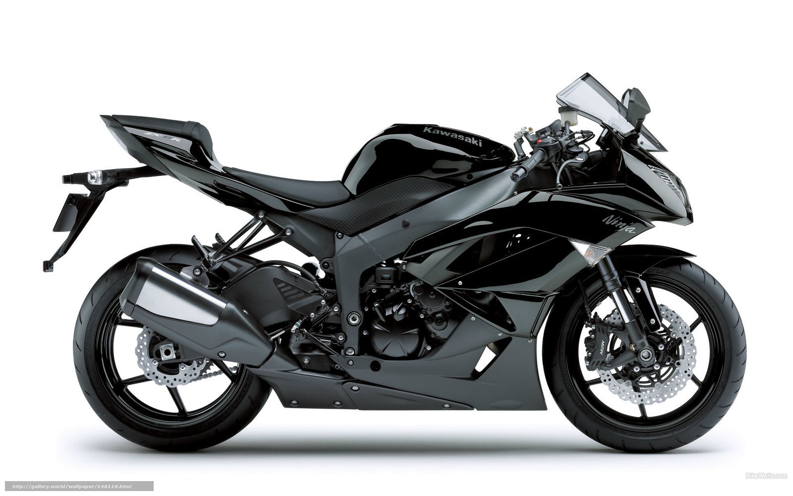 Black Kawasaki Ninja motorcycle