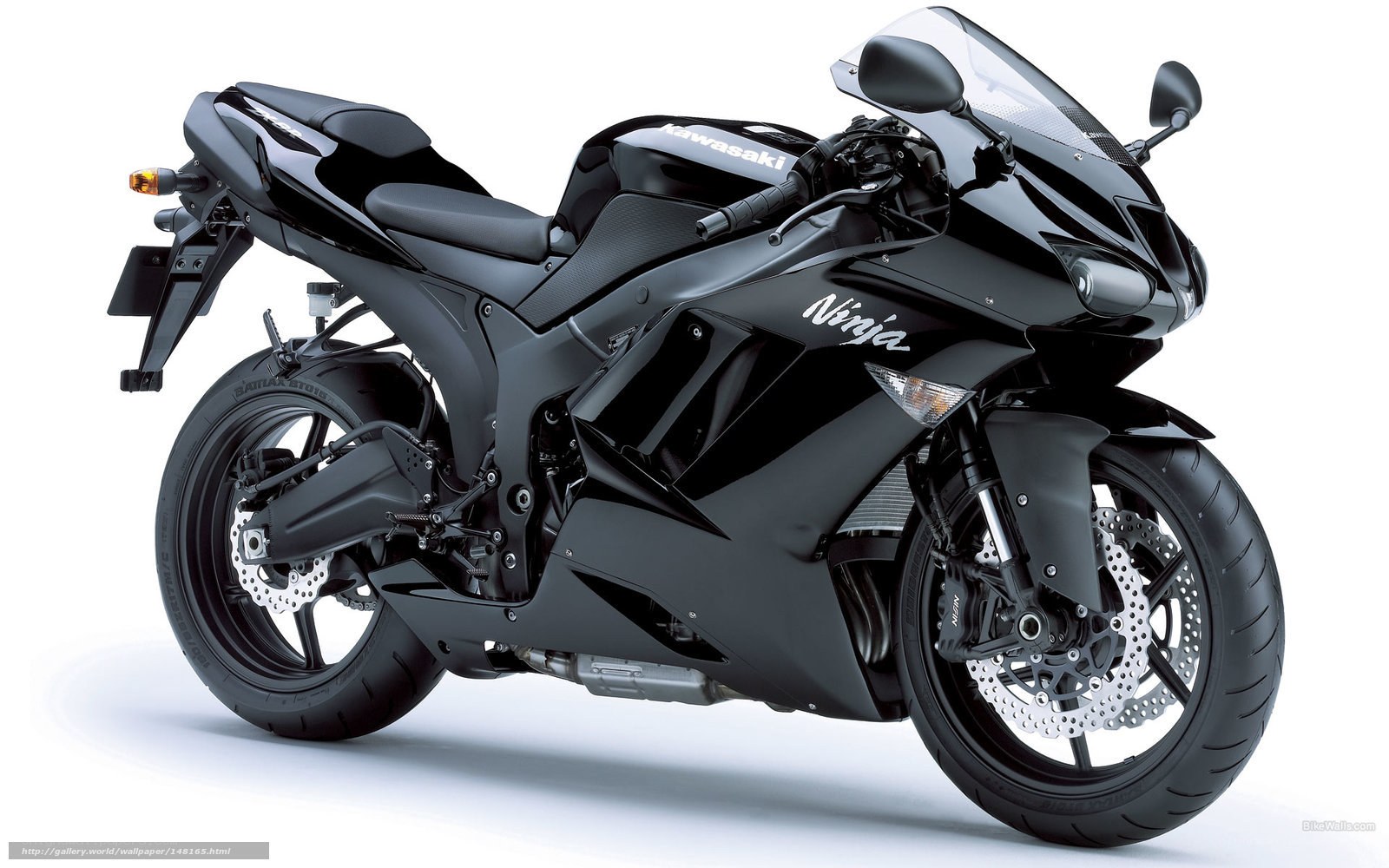 Black Kawasaki Ninja motorcycle
