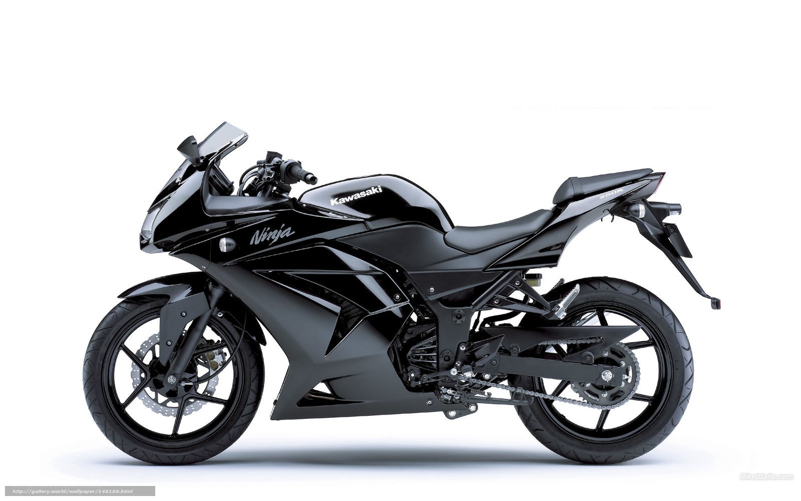Black Kawasaki Ninja motorcycle