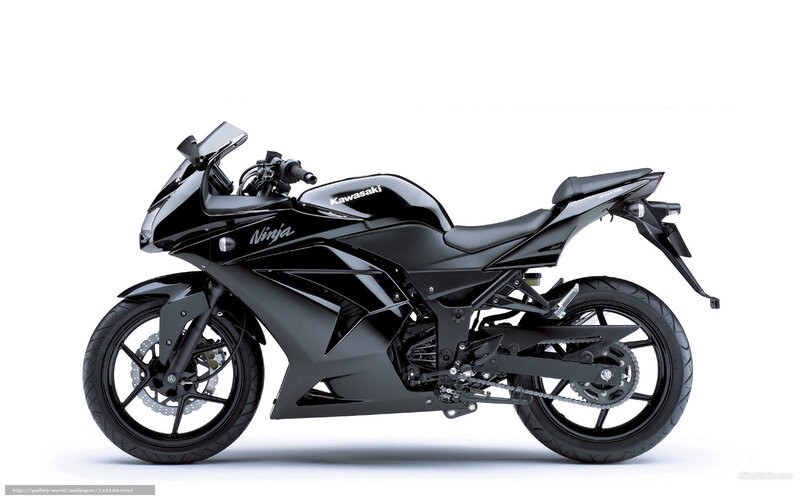 Black Kawasaki Ninja Motorcycle — Neutral, Photograph