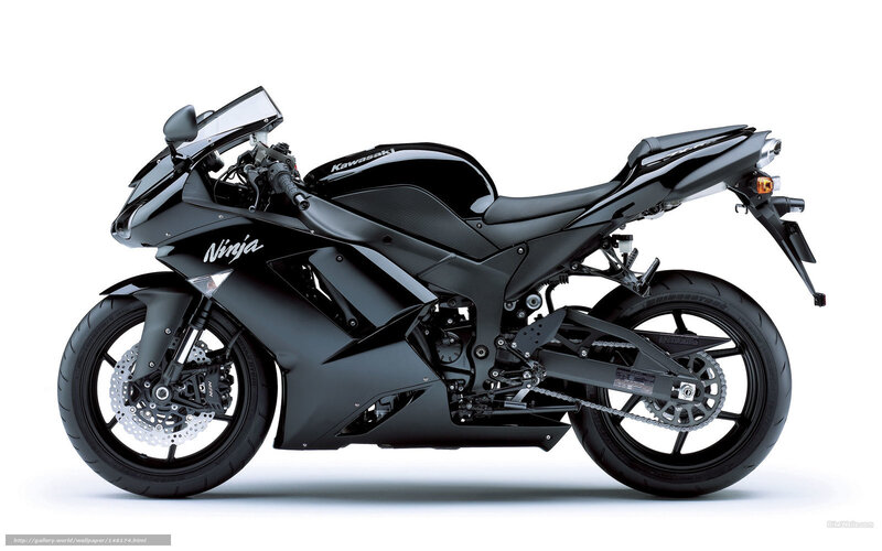 Black Kawasaki Ninja Motorcycle — Neutral