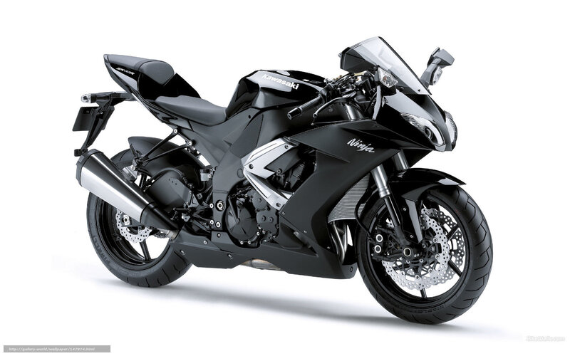 Black Kawasaki Ninja motorcycle