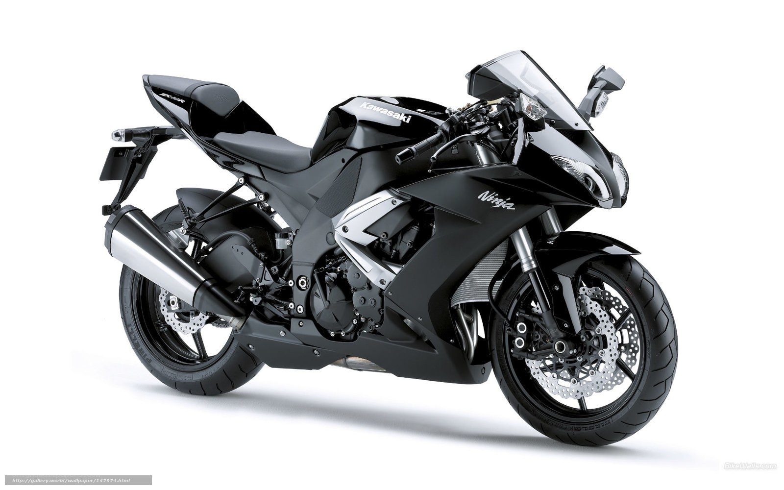 Black Kawasaki Ninja motorcycle
