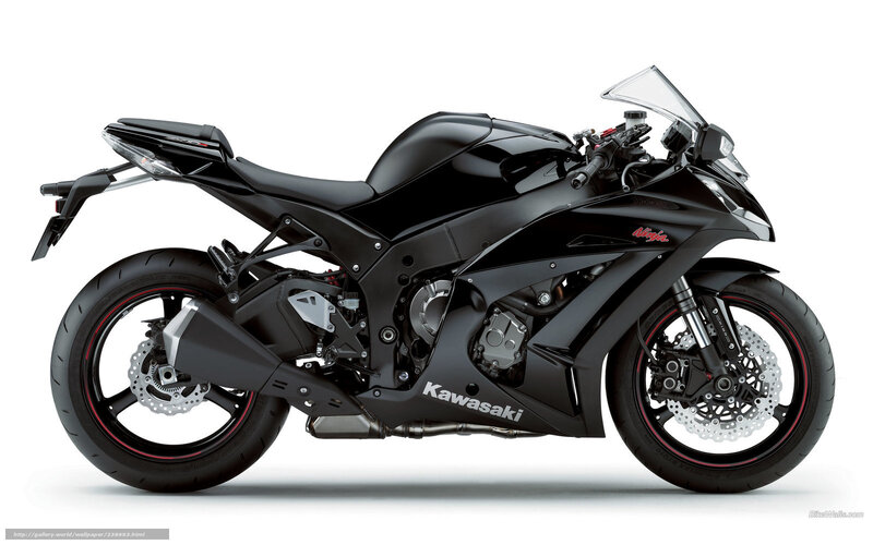 Black Kawasaki Ninja sportbike