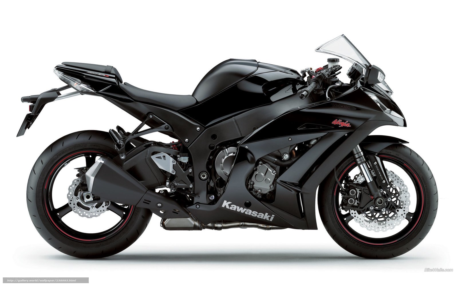 Black Kawasaki Ninja sportbike