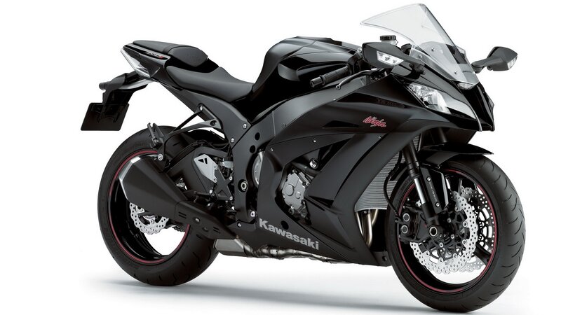 Black Kawasaki Ninja sportbike