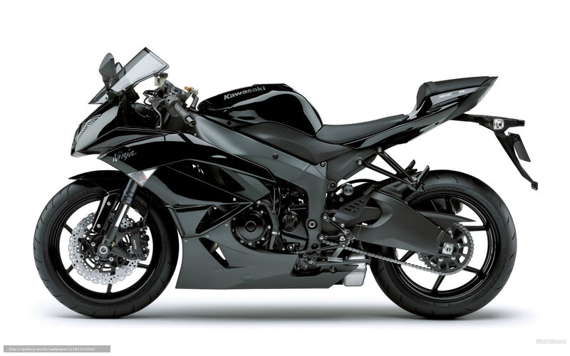 Black Kawasaki Ninja sportbike