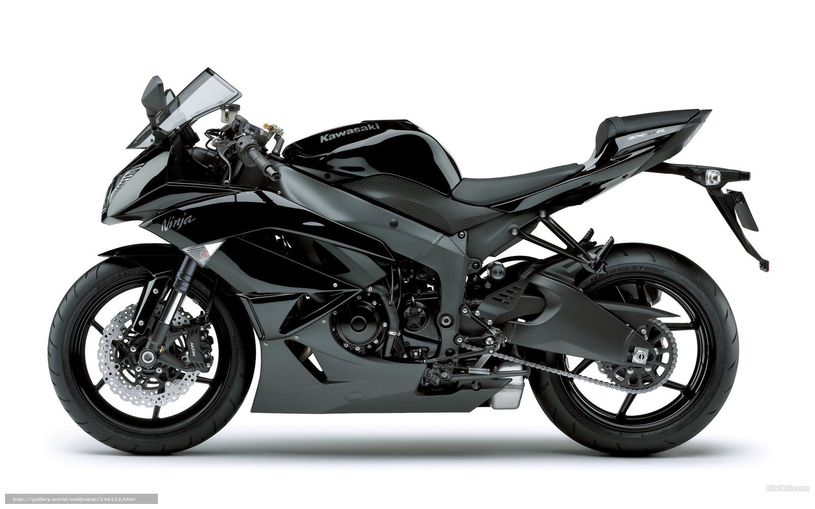 Black Kawasaki Ninja sportbike