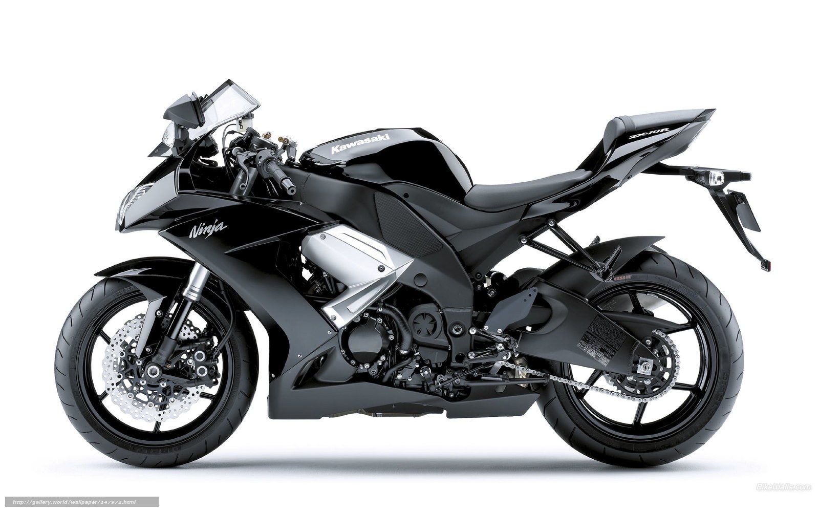 Black Kawasaki Ninja ZX-10R motorcycle