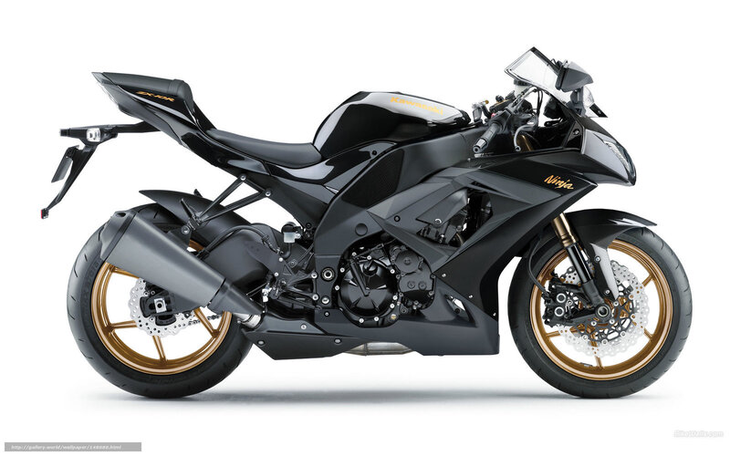 Black Kawasaki Ninja ZX-14R motorcycle