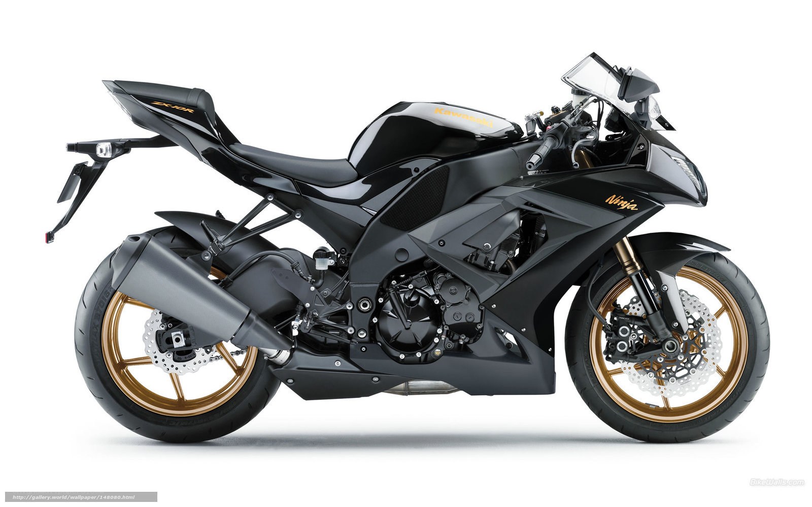 Black Kawasaki Ninja ZX-14R motorcycle