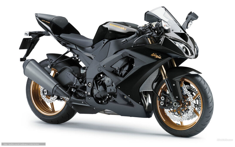 Black Kawasaki Ninja ZX-14R motorcycle
