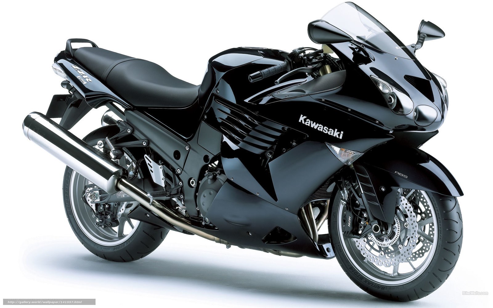 Black Kawasaki sport motorcycle
