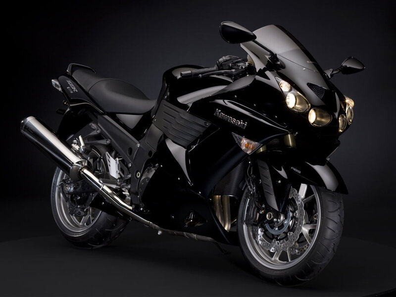 Black Kawasaki sport motorcycle