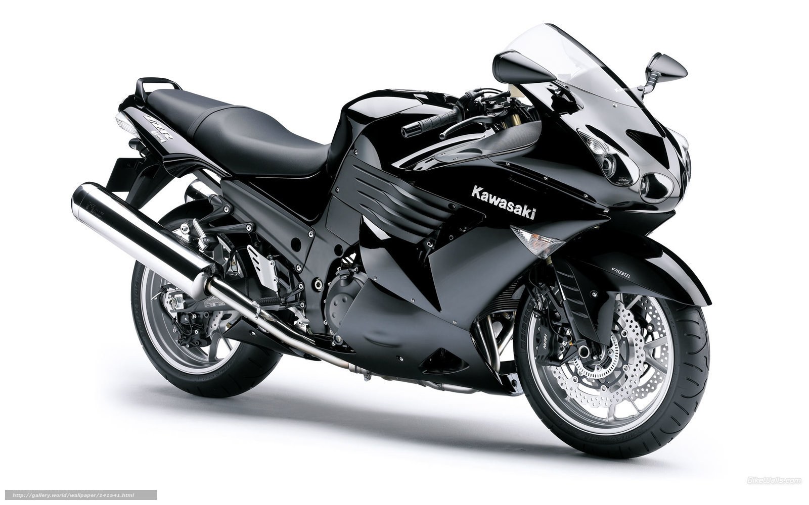 Black Kawasaki sport motorcycle