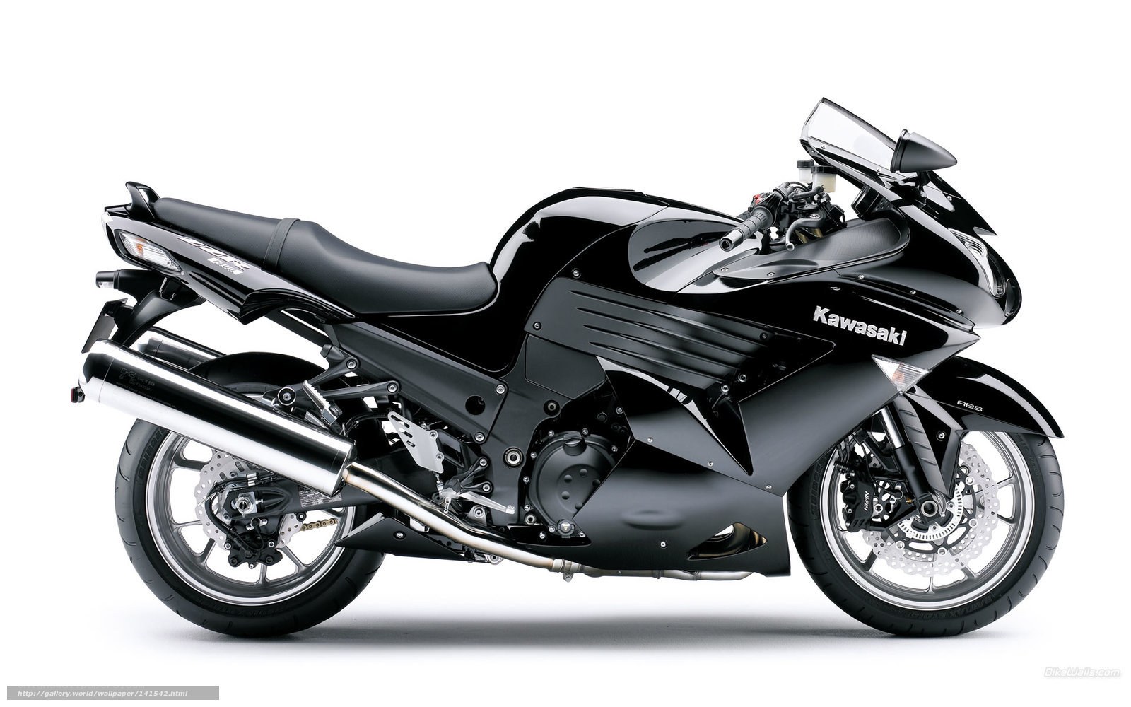 Black Kawasaki sportbike motorcycle