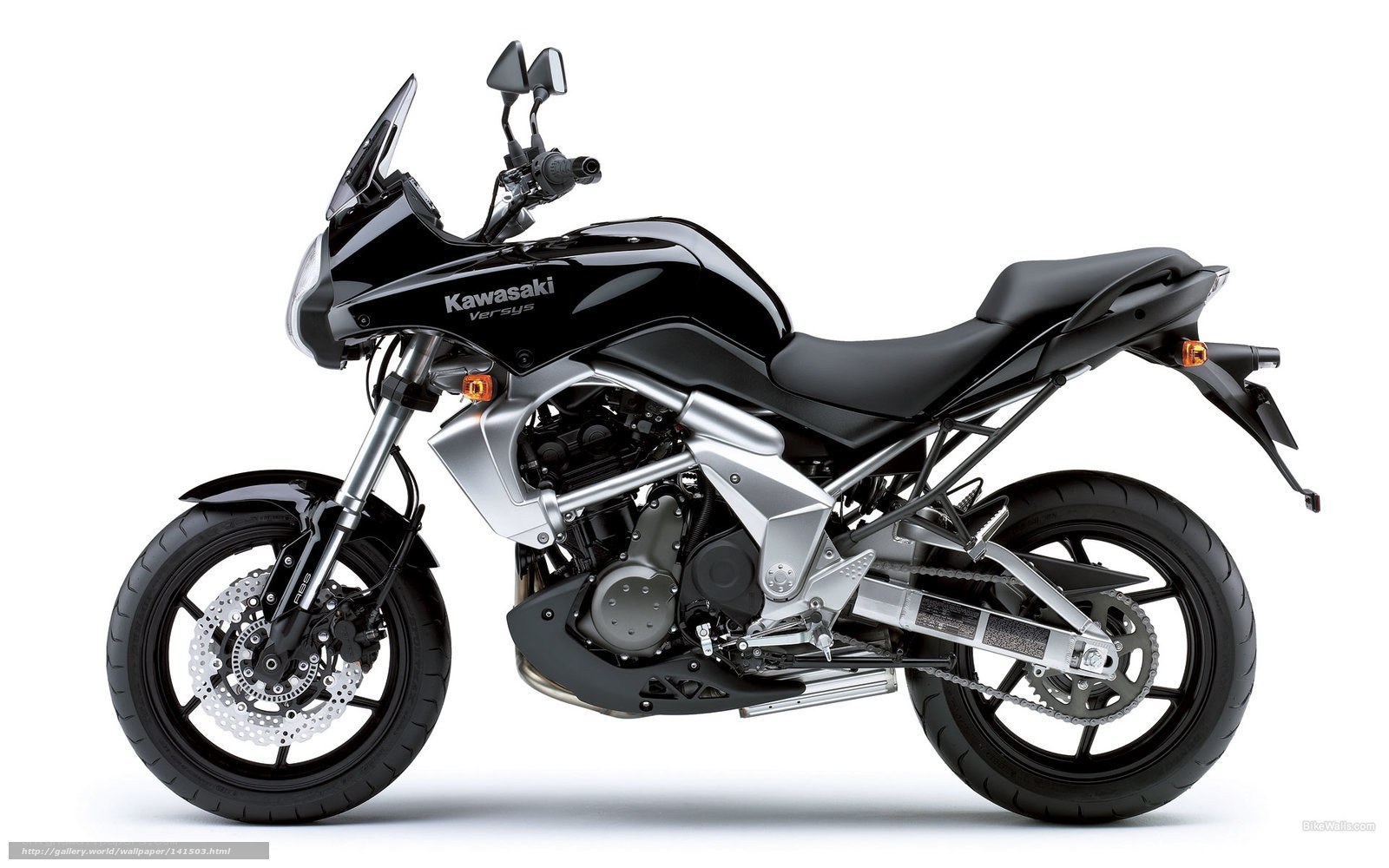 Black Kawasaki Versys motorcycle