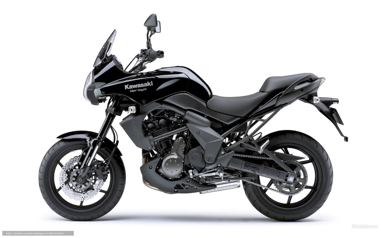 Black Kawasaki Versys motorcycle
