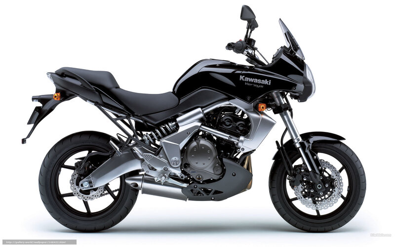 Black Kawasaki Versys Motorcycle — Neutral, Photograph