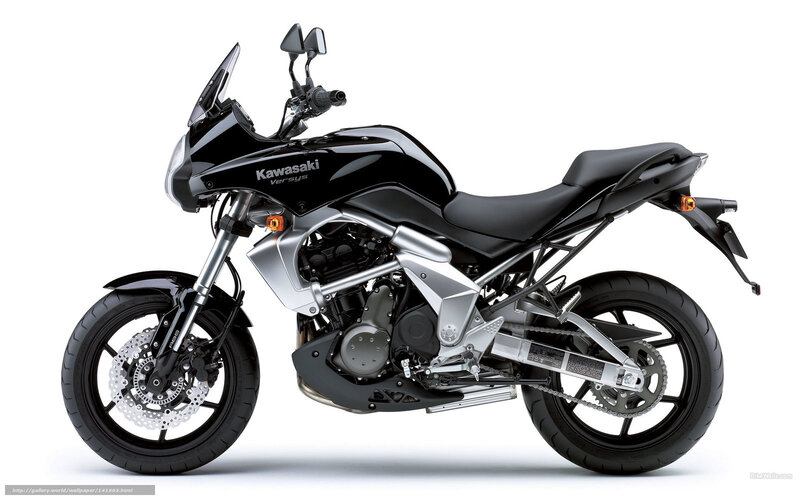 Black Kawasaki Versys Motorcycle — Neutral